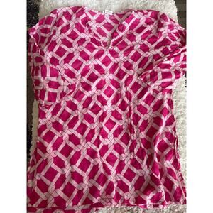 Lexi York girls sz. M/L pink and white lightweight cover up. Cute, nwot. Pretty!